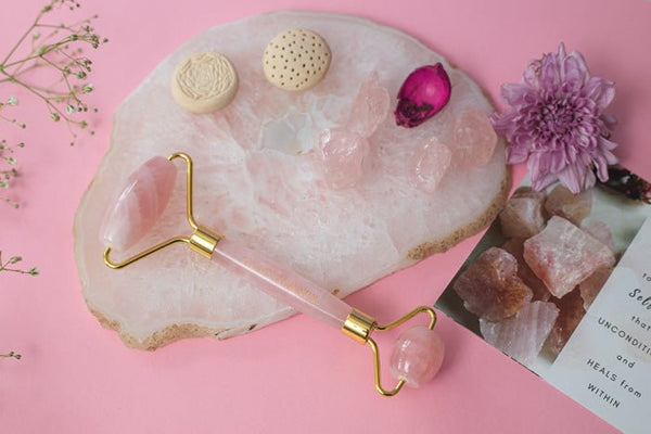 Buy Face Roller - Rose Quartz | Shop Verified Sustainable Products on Brown Living