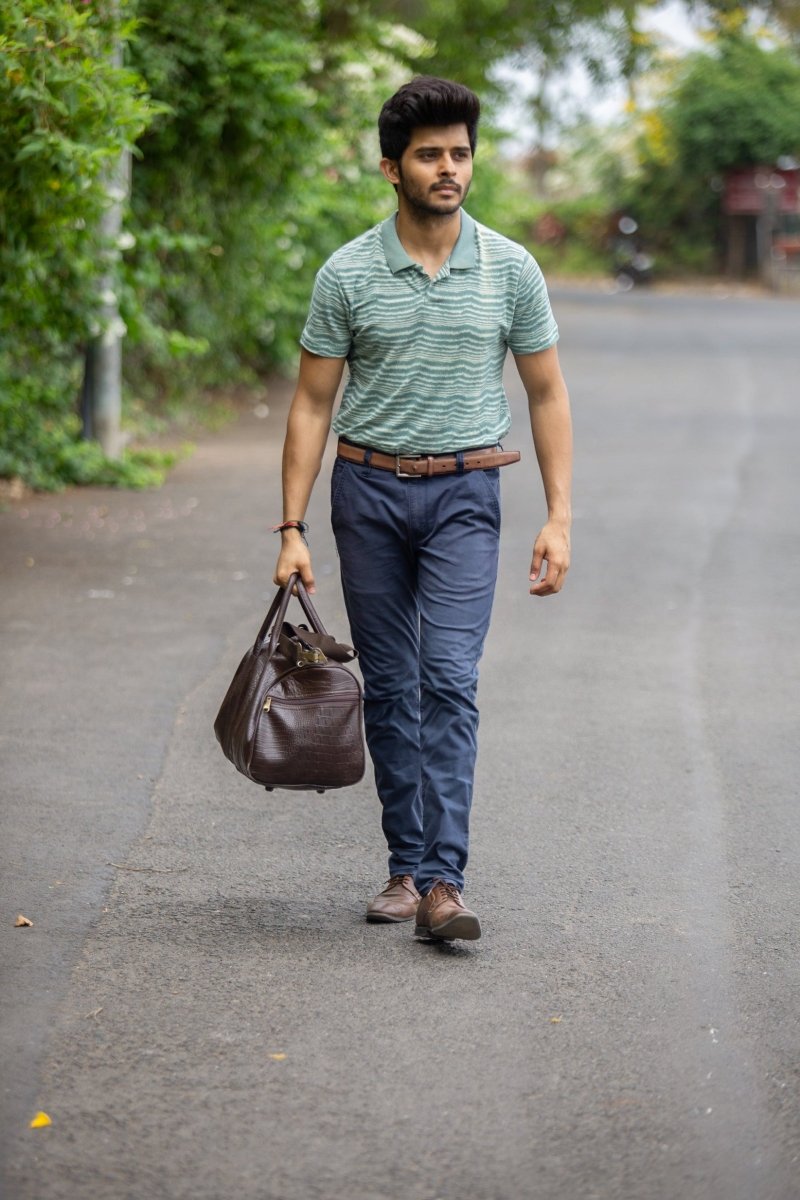 Fading Waves Polo Neck T-Shirt | Verified Sustainable by Brown Living™