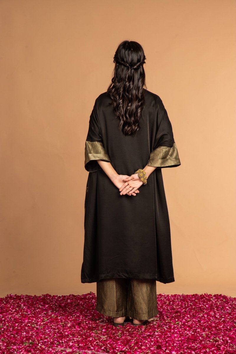 Buy Farah Mashru Silk Choga | Shop Verified Sustainable Womens Kurta on Brown Living™