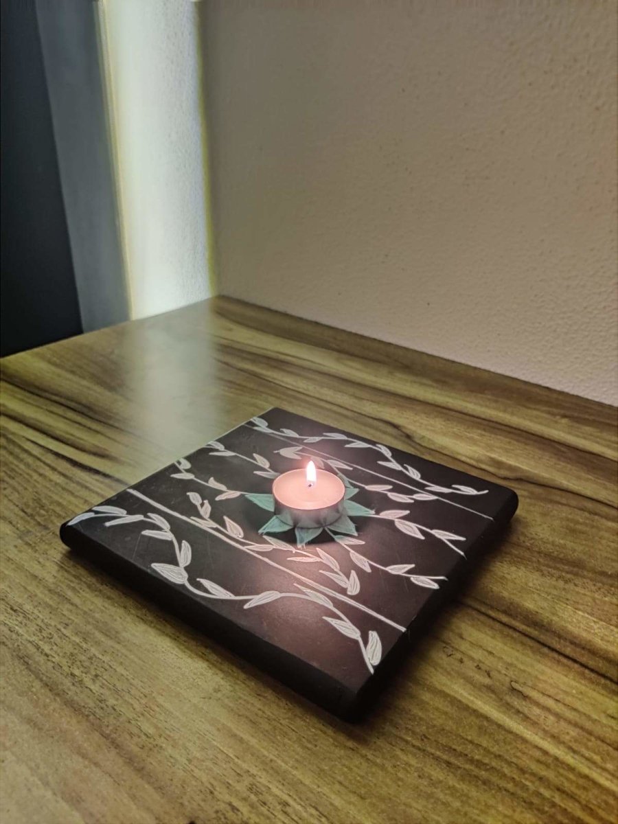 Faux Inlay - Black Center Table Decor | Verified Sustainable by Brown Living™