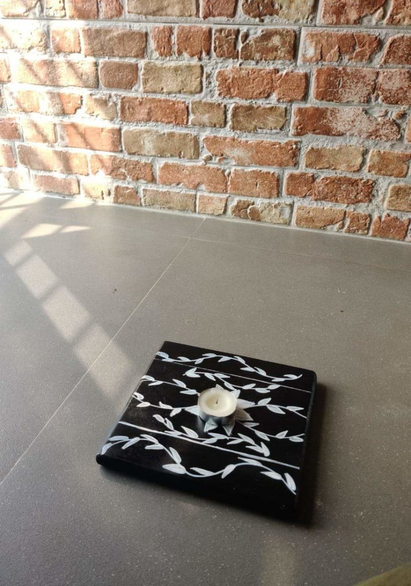 Faux Inlay - Black Center Table Decor | Verified Sustainable by Brown Living™
