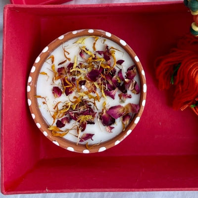 Festive Giftbox with Candle and Toran – Gift Giving on Brown Living™. SKU: GRGTB03. Img 3.