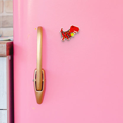 Festive T - Rex Hand Painted Wooden Magnet | Verified Sustainable by Brown Living™