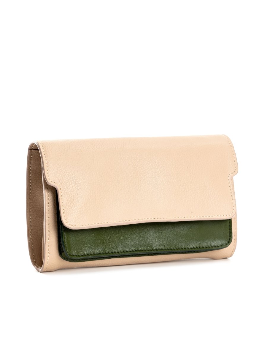 Fides (Almond & Green) | Women's bag made with Apple Leather | Verified Sustainable by Brown Living™