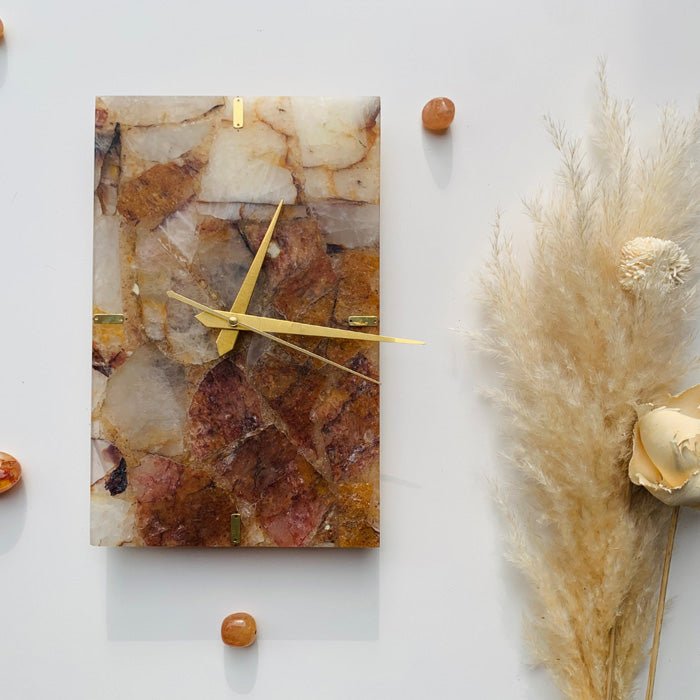 Buy Fire Quartz Rectangle Wall Clock | Shop Verified Sustainable Products on Brown Living