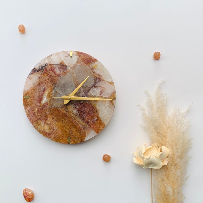 Buy Fire Quartz Round Wall Clock | Shop Verified Sustainable Products on Brown Living