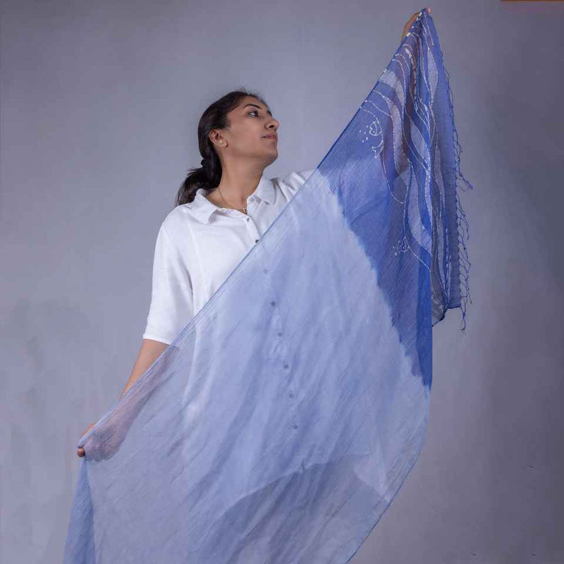 Buy Fish and Waves Batik Scarf | Shop Verified Sustainable Products on Brown Living