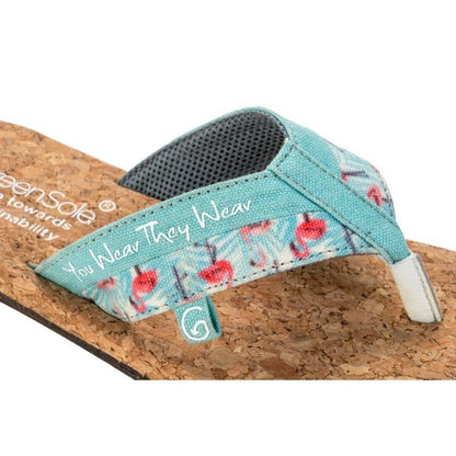 Flamingo Blue Sustainable and Vegan Flip Flops | Verified Sustainable by Brown Living™