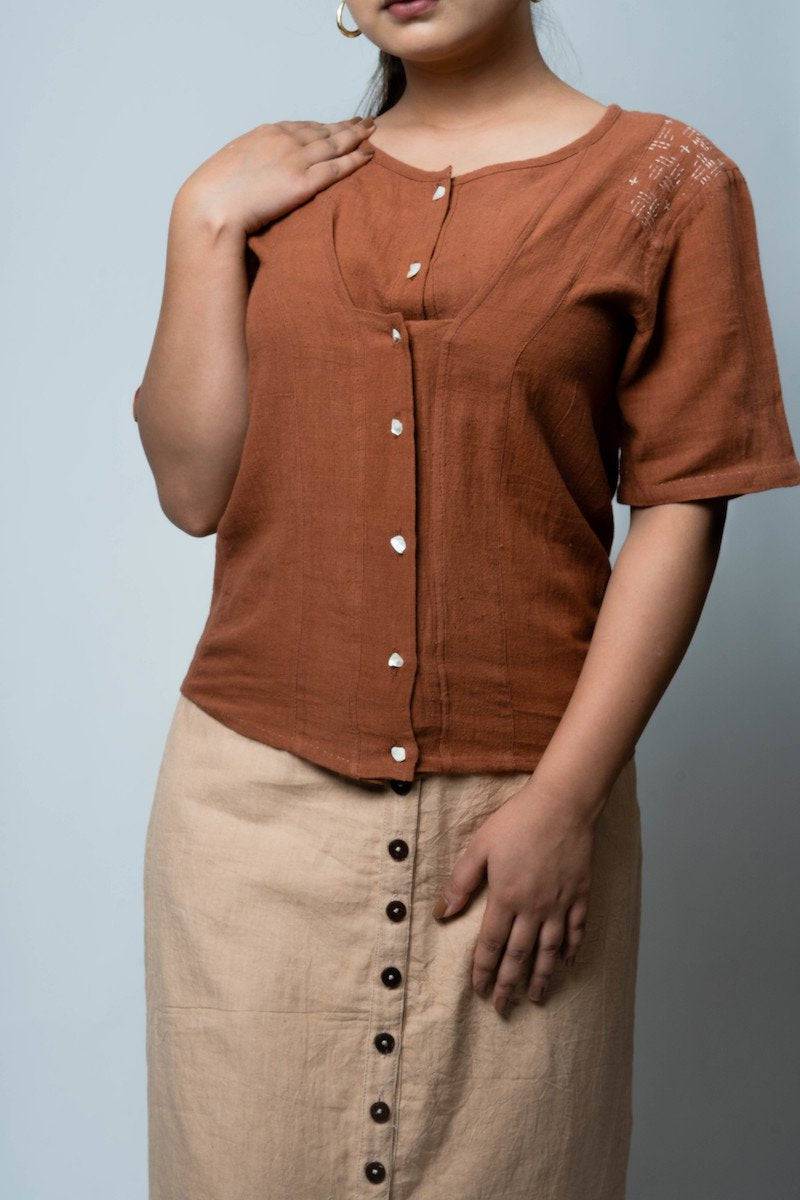 Flap Placket Blouse | Verified Sustainable by Brown Living™