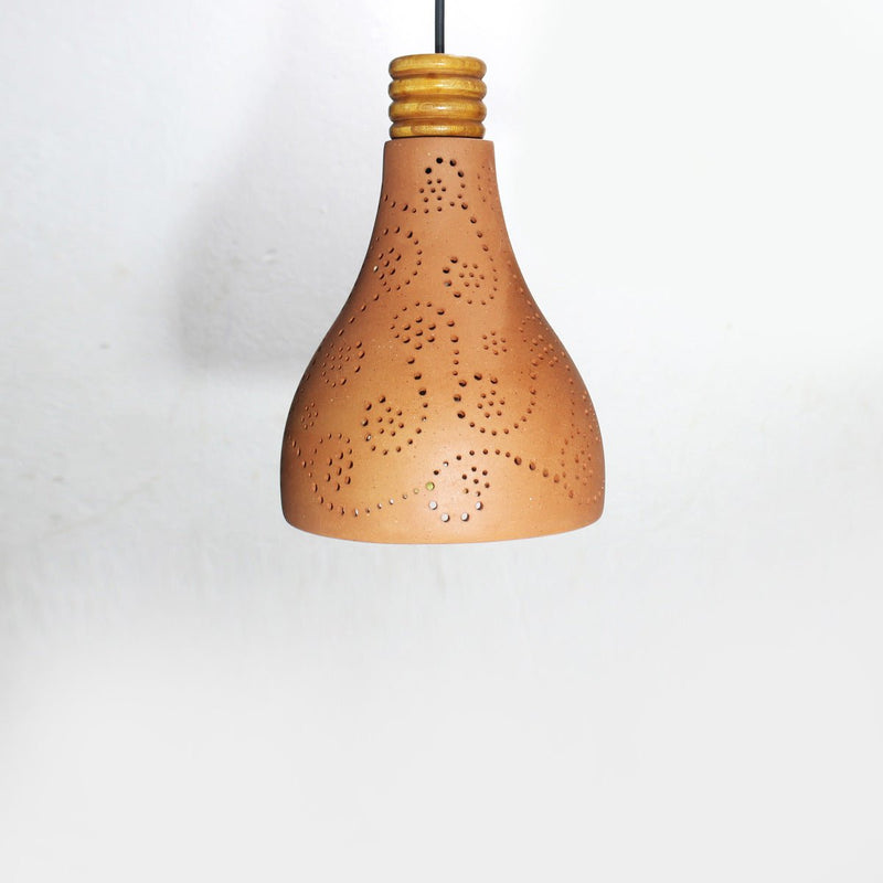 Buy Flora Design HOLLO XL3 Terracotta Ceiling Light | Shop Verified Sustainable Products on Brown Living