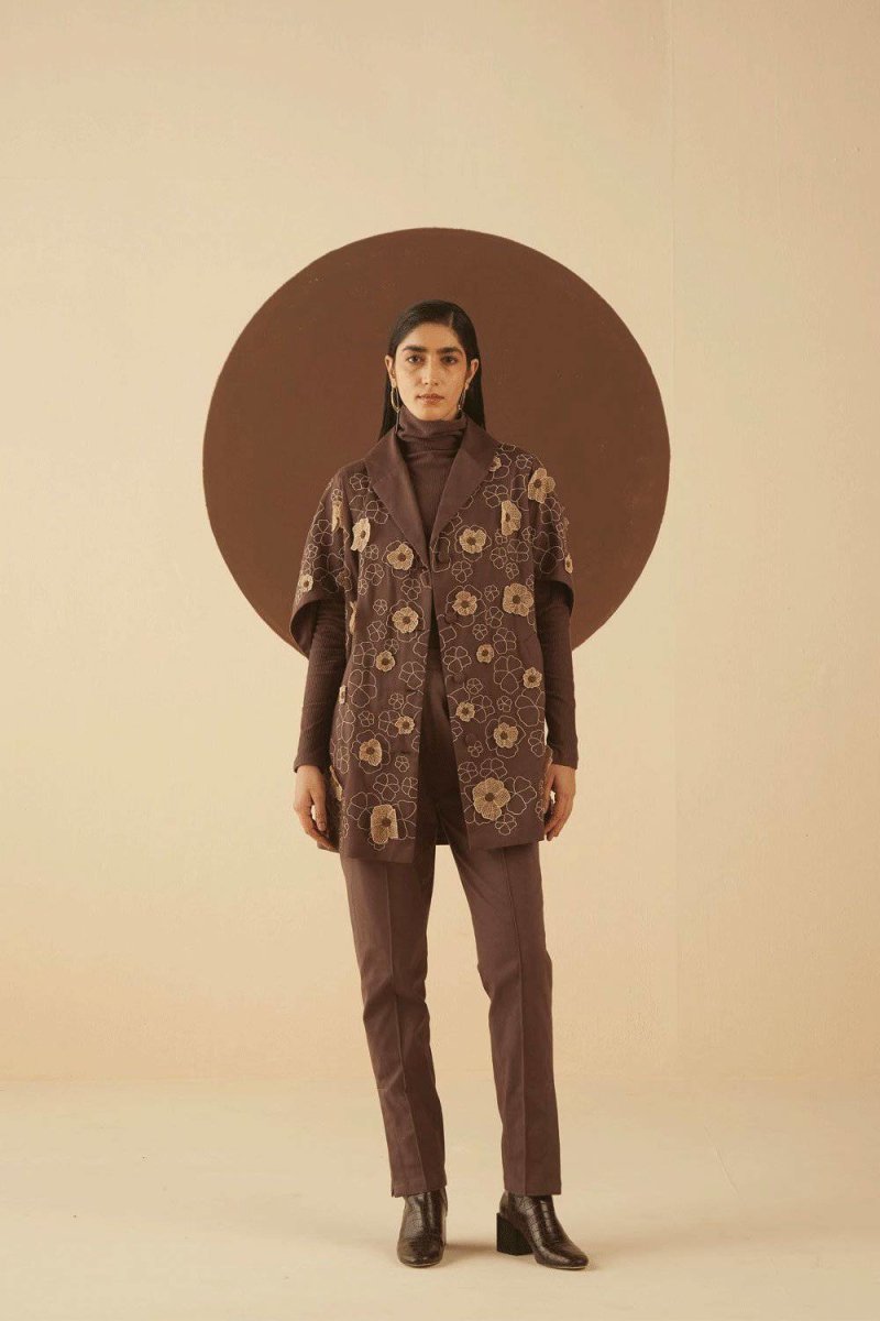 Buy Flora Embroidered Coat | Shop Verified Sustainable Womens Jacket on Brown Living™