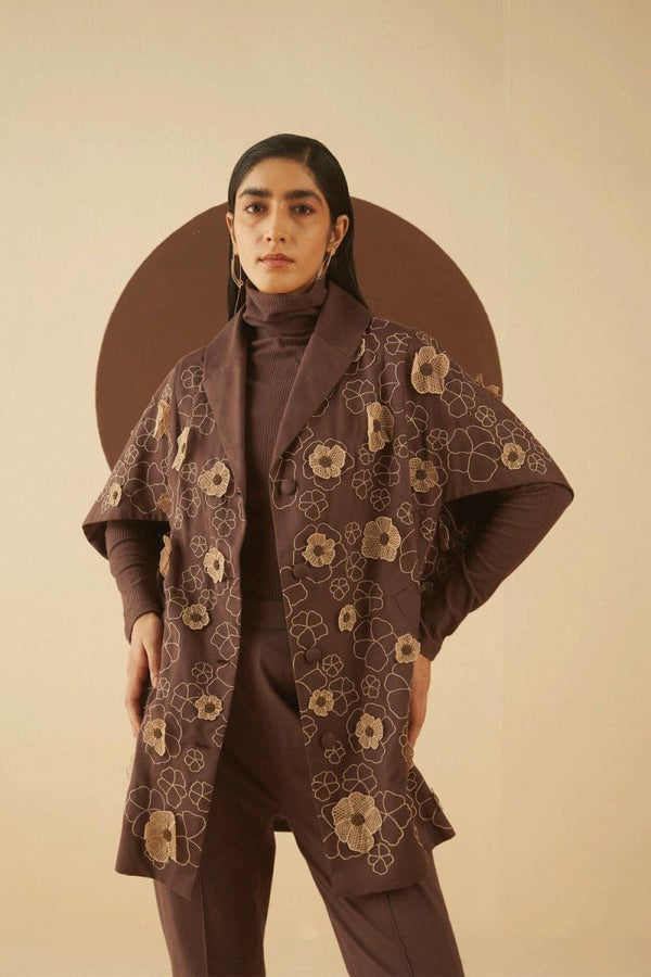 Buy Flora Embroidered Coat | Shop Verified Sustainable Womens Jacket on Brown Living™