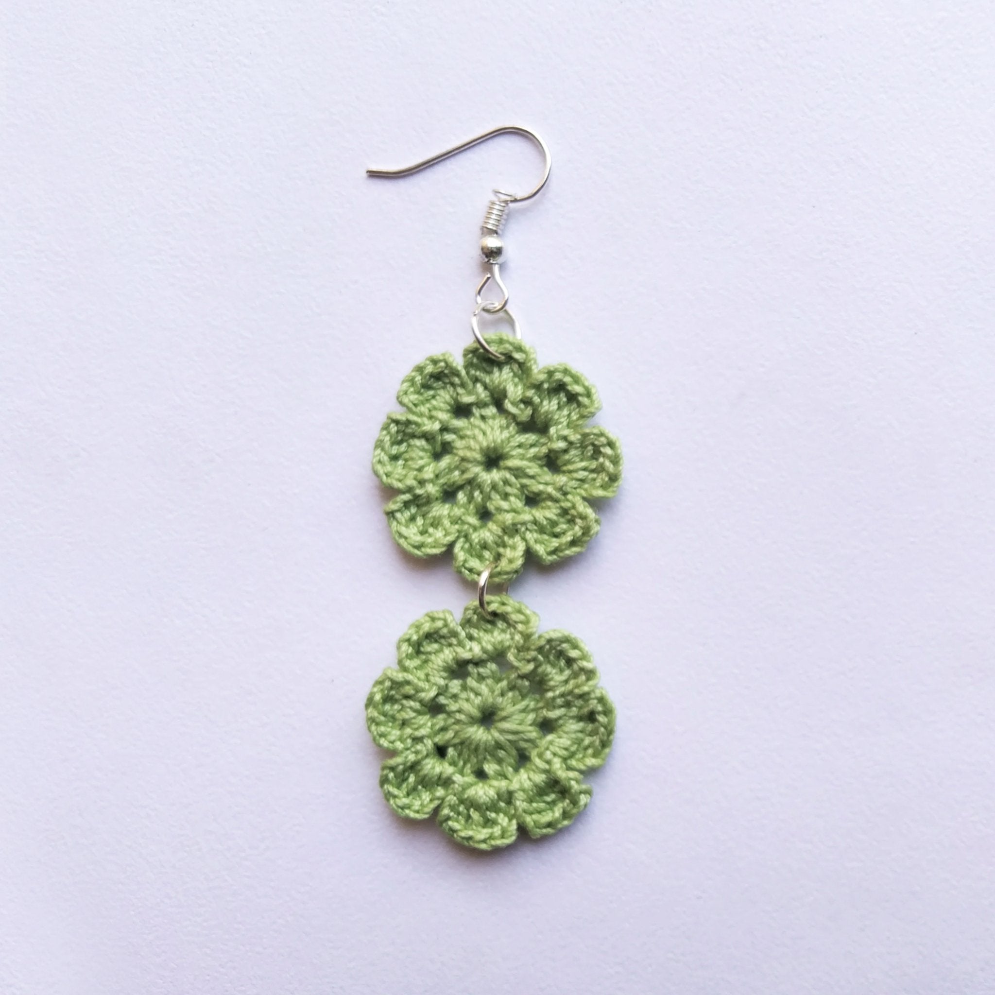 Floral Diva - Handmade Crochet Earring | Verified Sustainable by Brown Living™