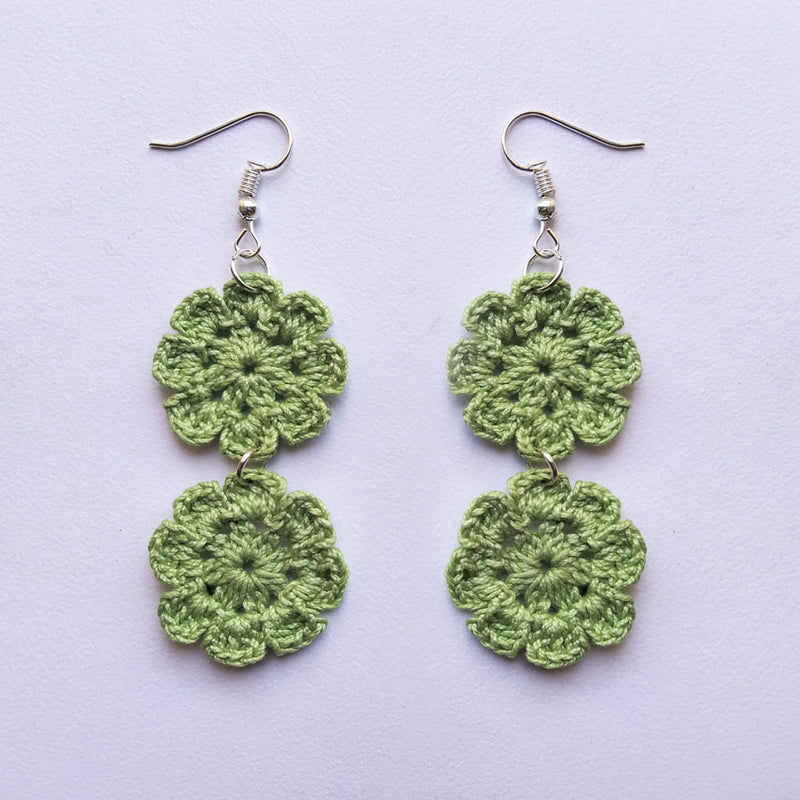 Floral Diva- Handmade Crochet Earring | Verified Sustainable Womens earrings on Brown Living™