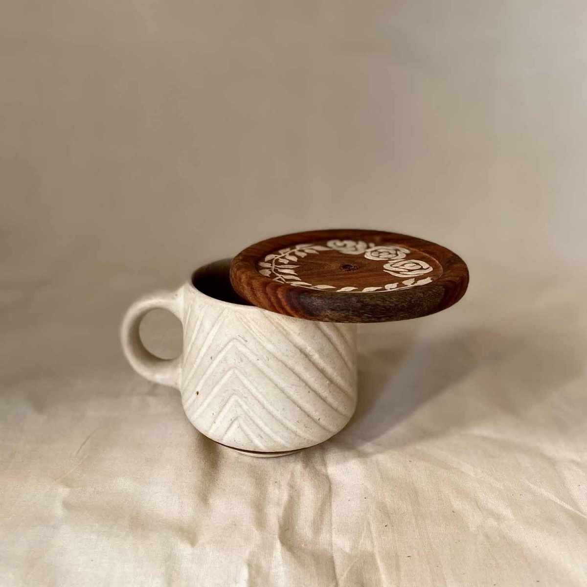 Floral Hand Painted Coasters Set Of 4 | Verified Sustainable by Brown Living™