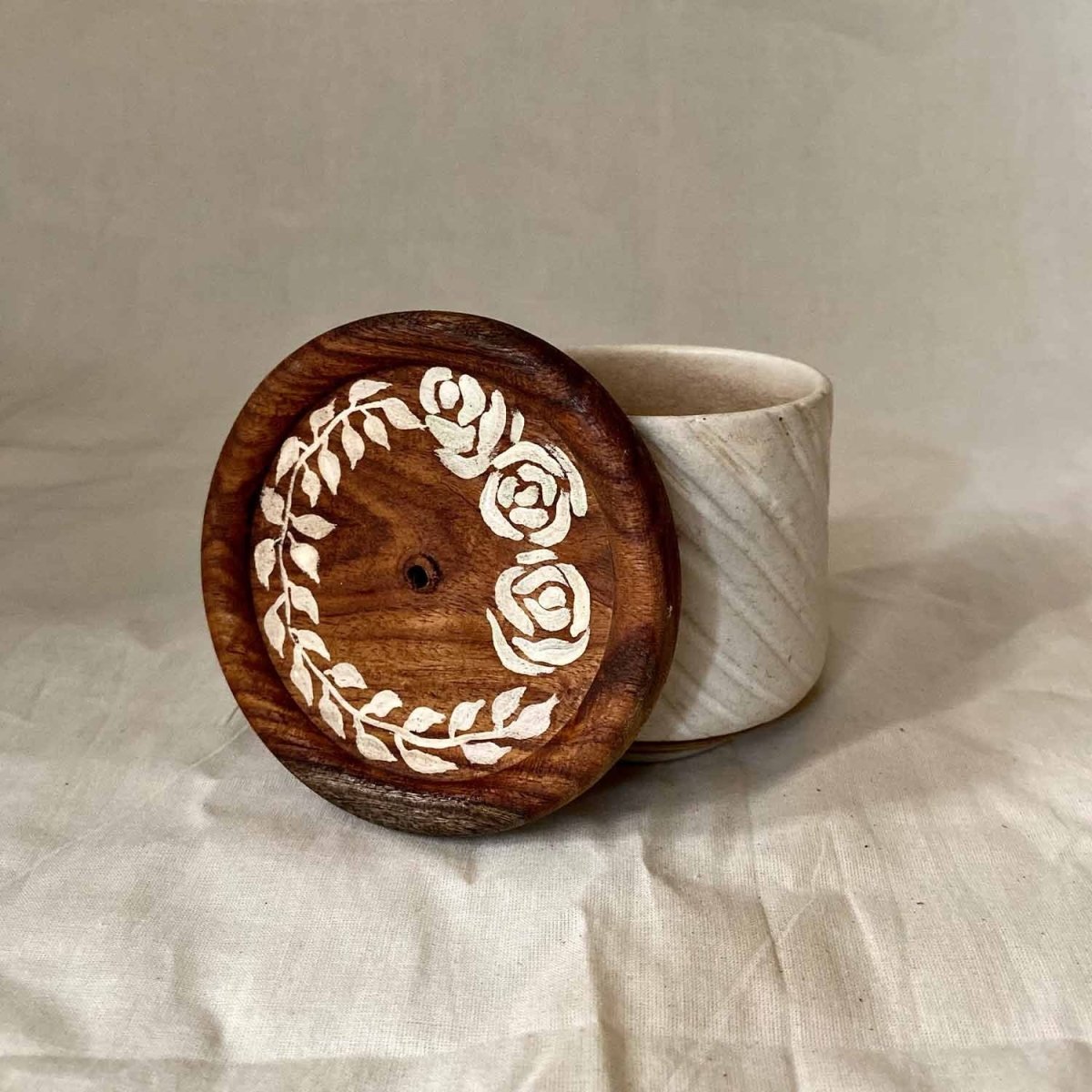 Floral Hand Painted Coasters Set Of 4 | Verified Sustainable by Brown Living™