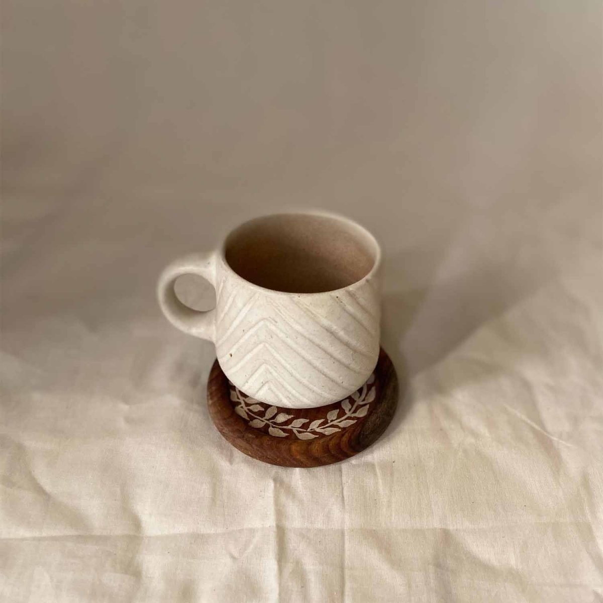 Floral Hand Painted Coasters Set Of 4 | Verified Sustainable by Brown Living™
