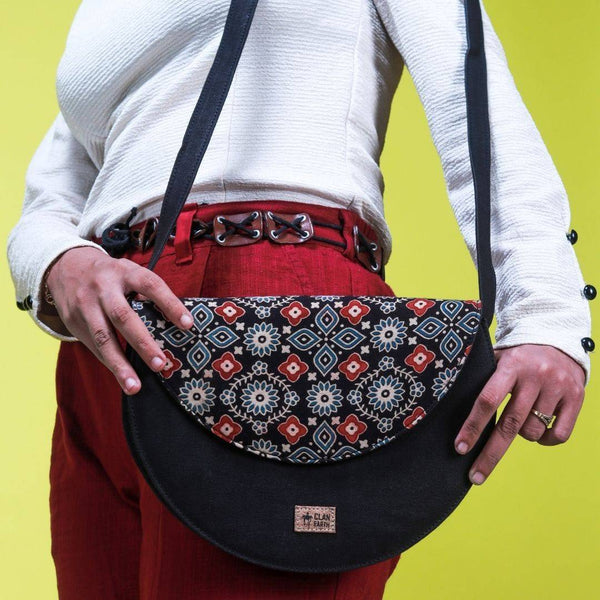 Buy Florican Purse/Handbag - Ajrakh Printed | Shop Verified Sustainable Womens Handbag on Brown Living™