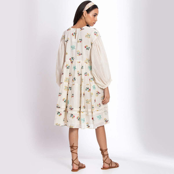 Buy Flower Field Mid length Dress | Shop Verified Sustainable Products on Brown Living