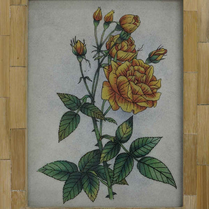Gemstones Painting Yellow Flowers | Verified Sustainable by Brown Living™
