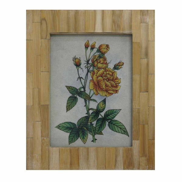 Buy Flower with Crushed Gemstones Painting | Shop Verified Sustainable Decor & Artefacts on Brown Living™