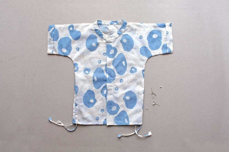 Buy Flutter Blobs Drawstring Shirt | Shop Verified Sustainable Kids Shirts on Brown Living™