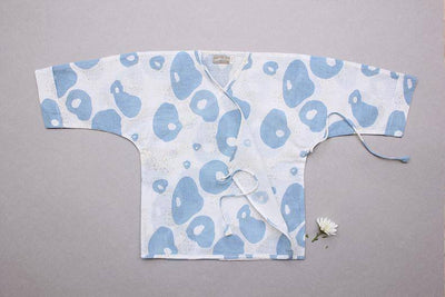 Flutter Blobs Summer Wrap – Kids Tops on Brown Living™. SKU: C1SWFBYB01NB. Img 2.