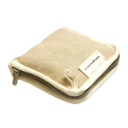 Foldable and Reusable Jute Cotton Shopping Bag | Verified Sustainable by Brown Living™