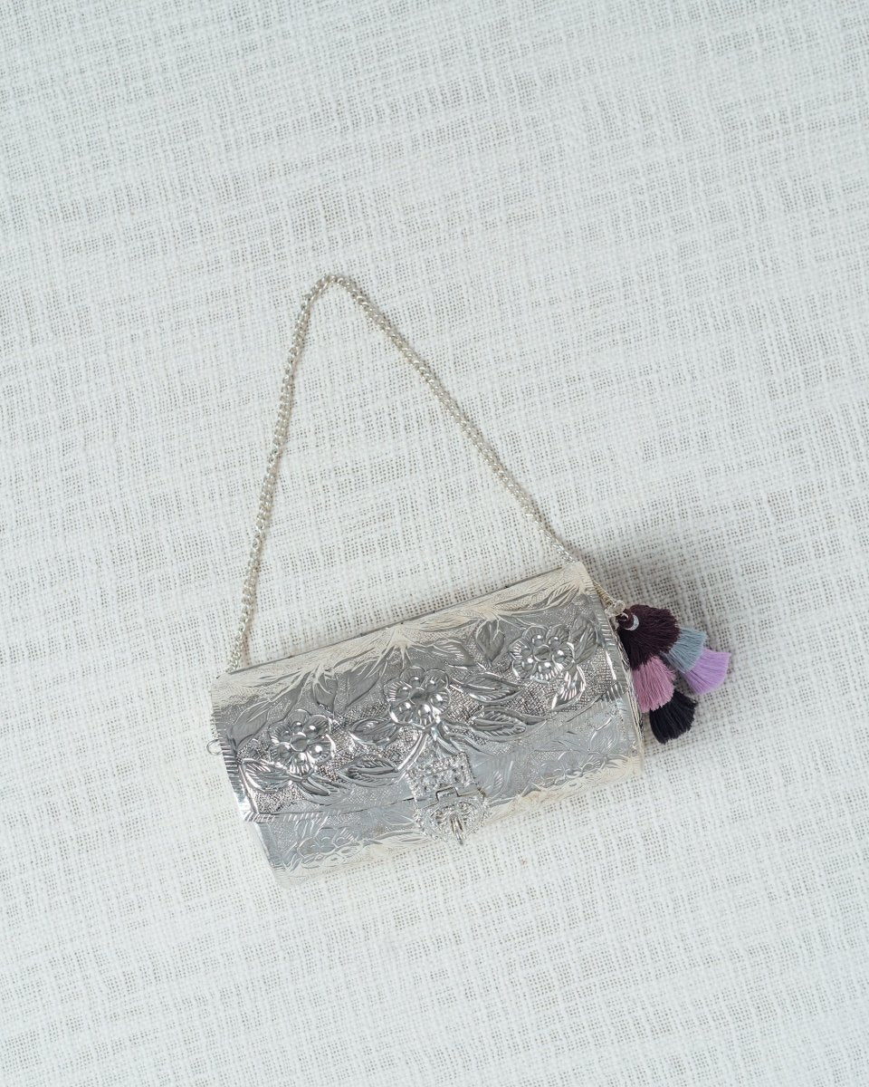 Foliage Lath Purse (Silver) | Verified Sustainable by Brown Living™