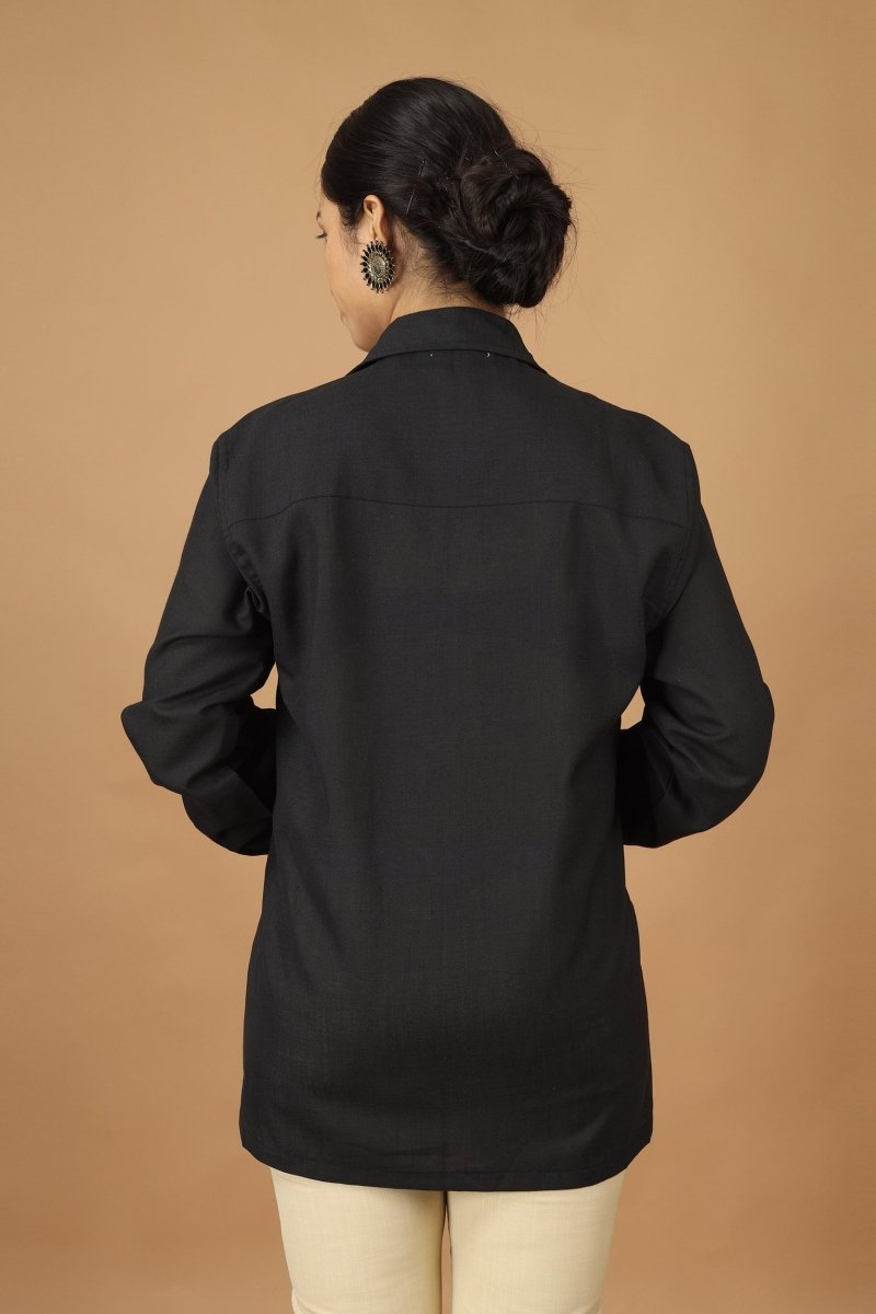 Folklore Ahir Womens Cotton Shirt | Verified Sustainable by Brown Living™