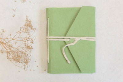 For the journey within - Bakhia / Sage Green – Notebooks & Notepads on Brown Living™. SKU: SR004. Img 1.