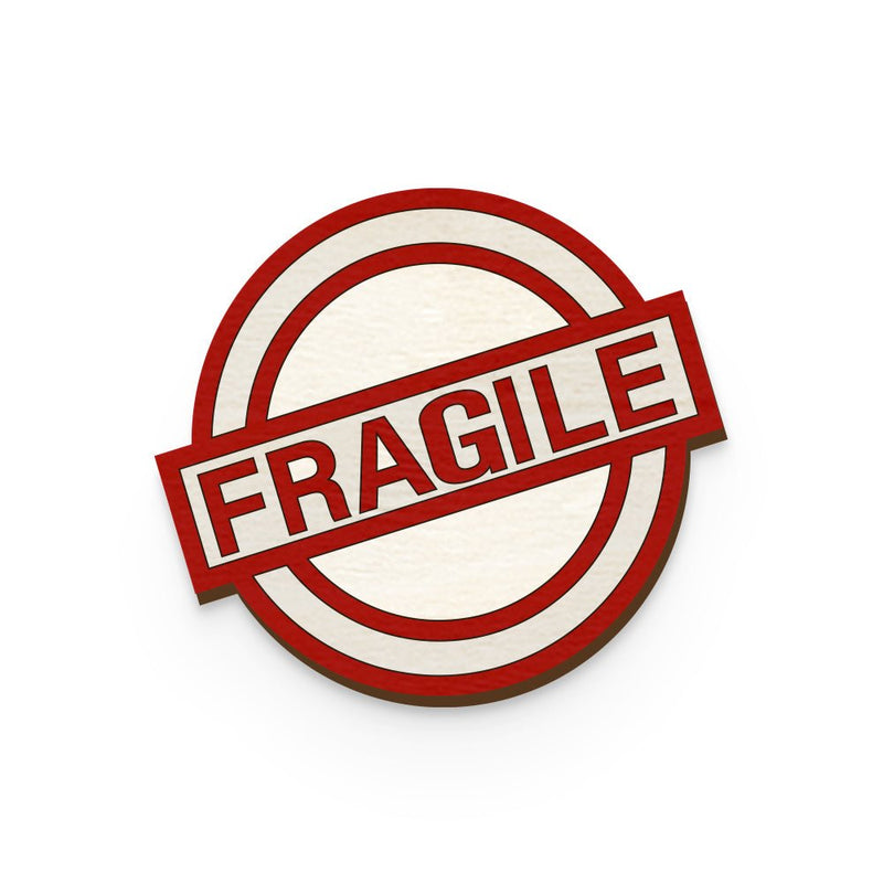 Buy Fragile Hand Painted Wooden Magnet | Shop Verified Sustainable Products on Brown Living