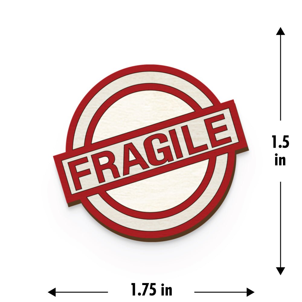 Fragile Hand Painted Wooden Magnet | Verified Sustainable by Brown Living™