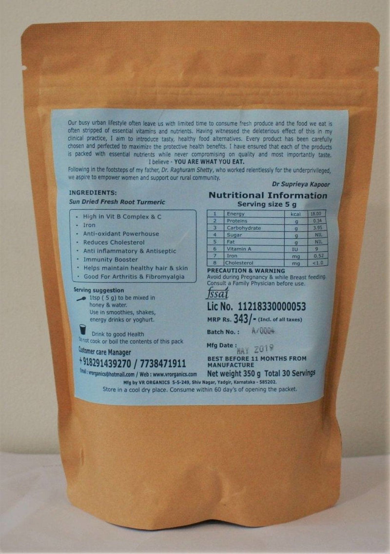 Buy Fresh Root Turmeric - 300g | Shop Verified Sustainable Health & Energy Drinks on Brown Living™