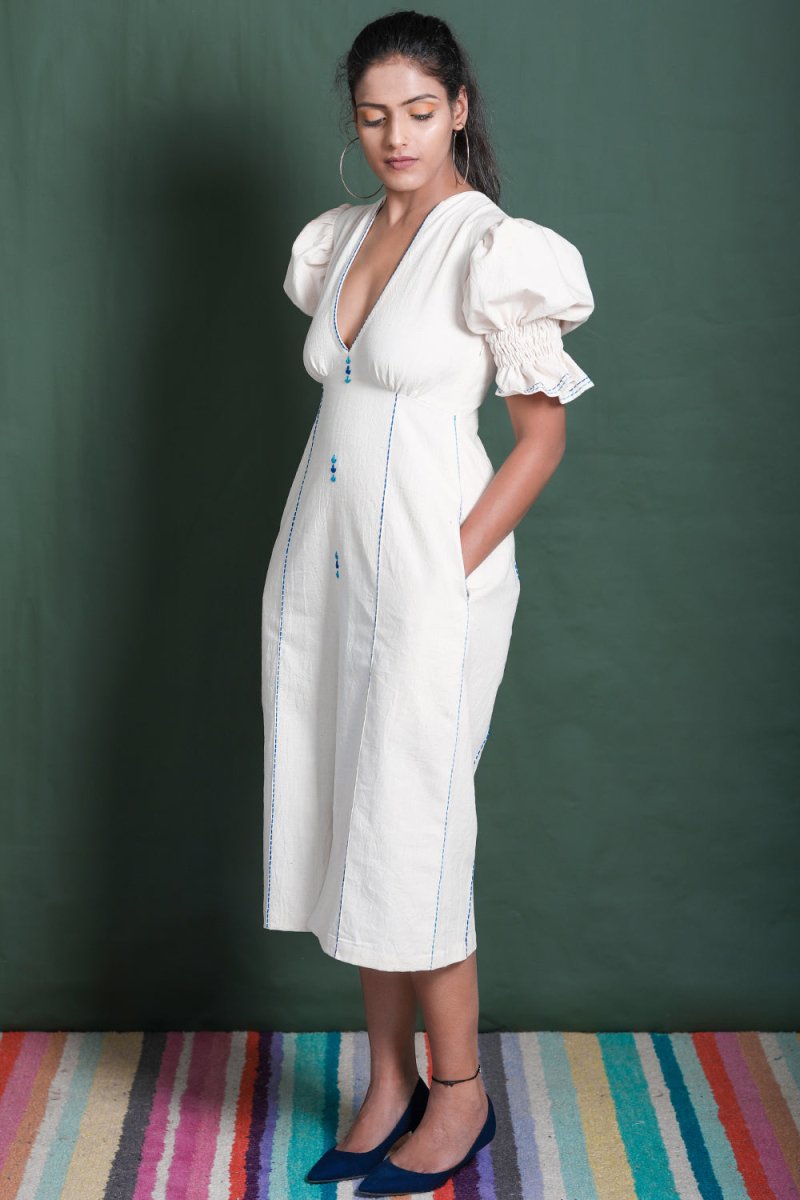 Buy Freya Tea Length Dress | Shop Verified Sustainable Womens Dress on Brown Living™