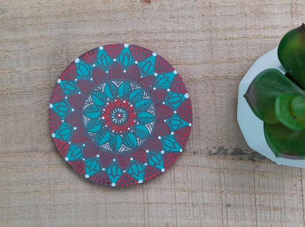 Buy Fridge Magnet - Mandala in Circle | Shop Verified Sustainable Wall Decor on Brown Living™