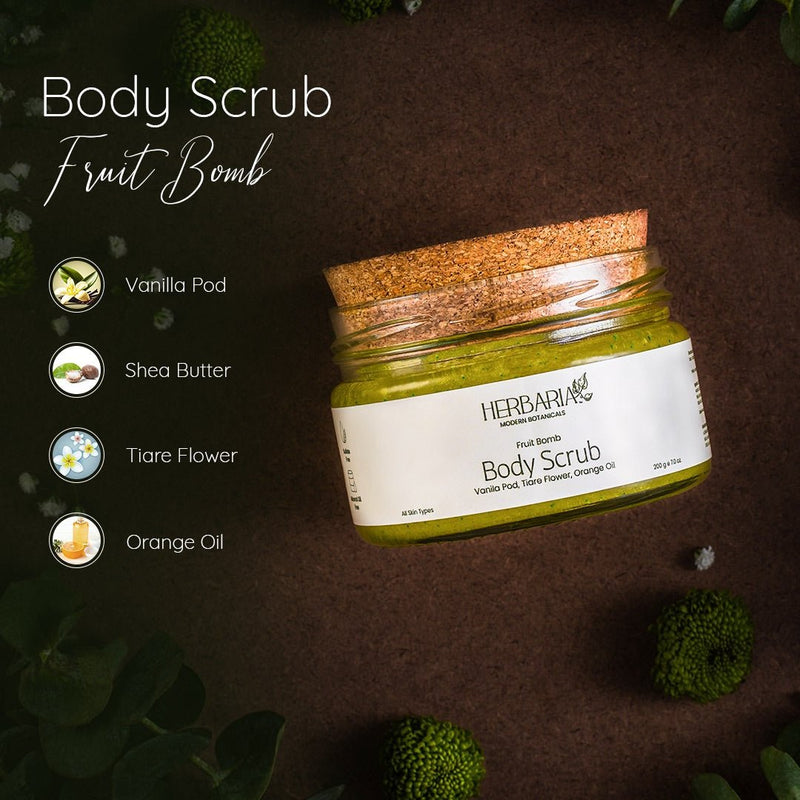 Fruit Bomb- 100% Vegan Body Scrub- 200g | Verified Sustainable Body Scrub on Brown Living™