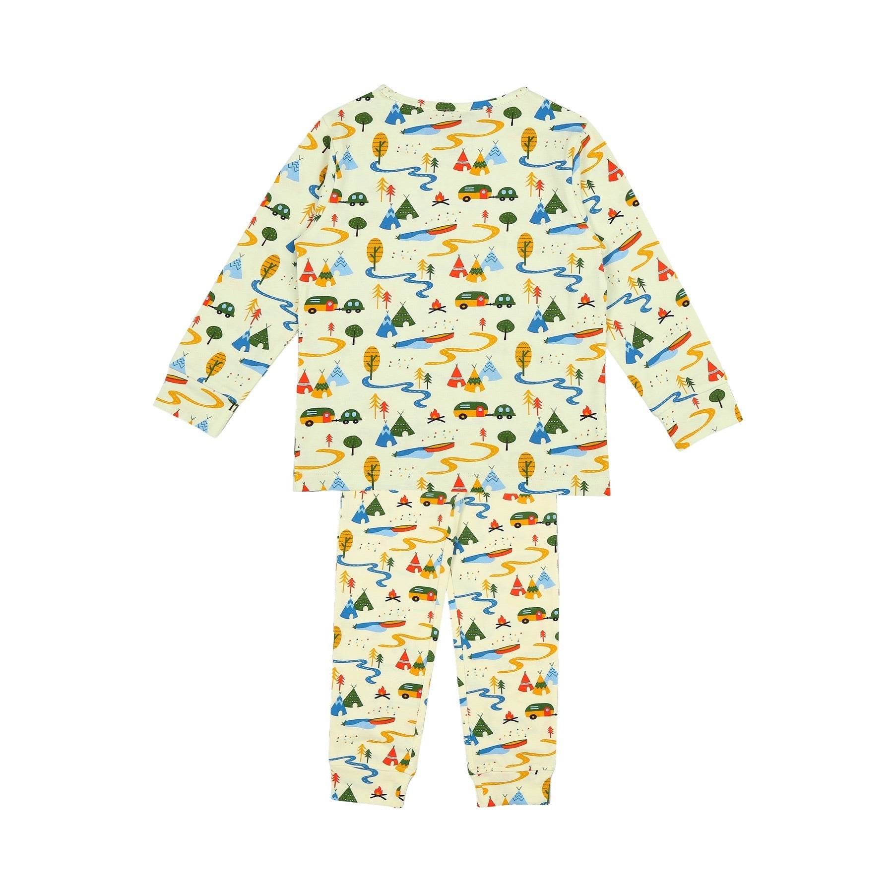 Full Sleeve Cotton Nightsuit - Happy Camping | Verified Sustainable by Brown Living™