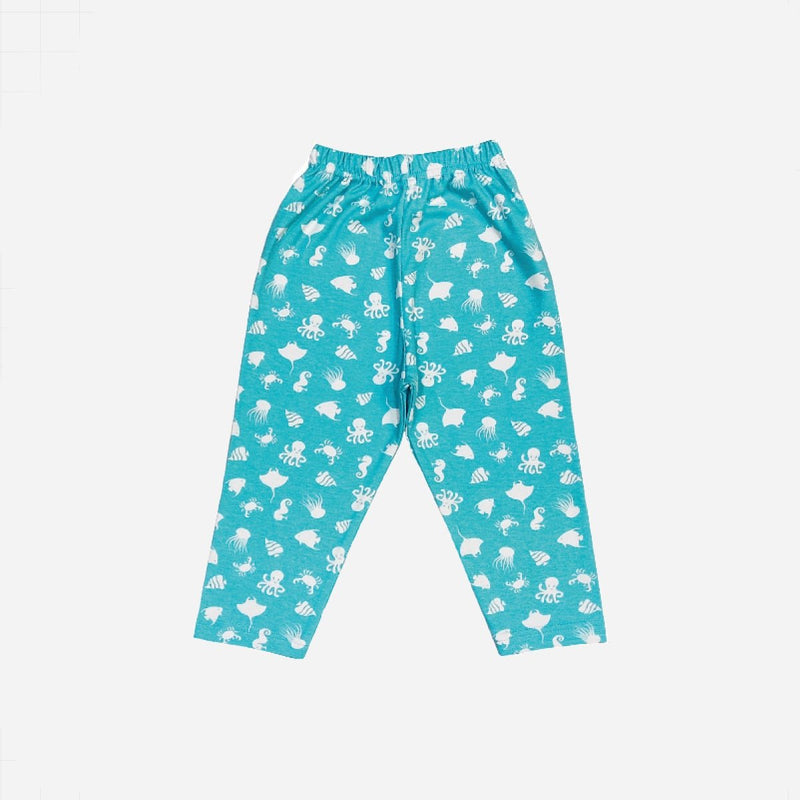 Buy Full Sleeves Octopus AquaBlue Printed Night Suit for Baby/Kids | Shop Verified Sustainable Products on Brown Living