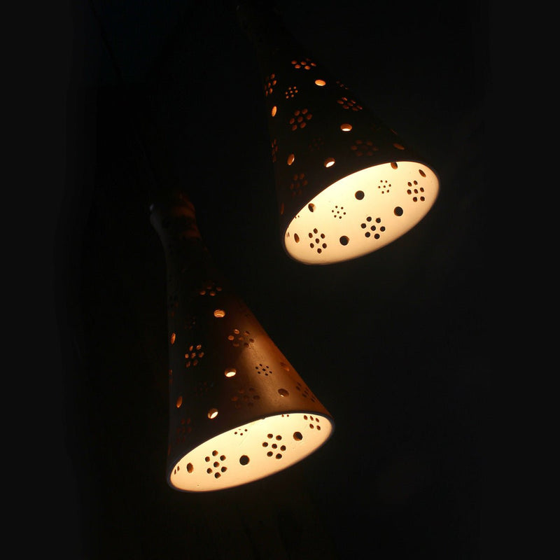 Buy Fun XL2 Handmade Terracotta Ceiling Light- Flora Design | Shop Verified Sustainable Lamps & Lighting on Brown Living™