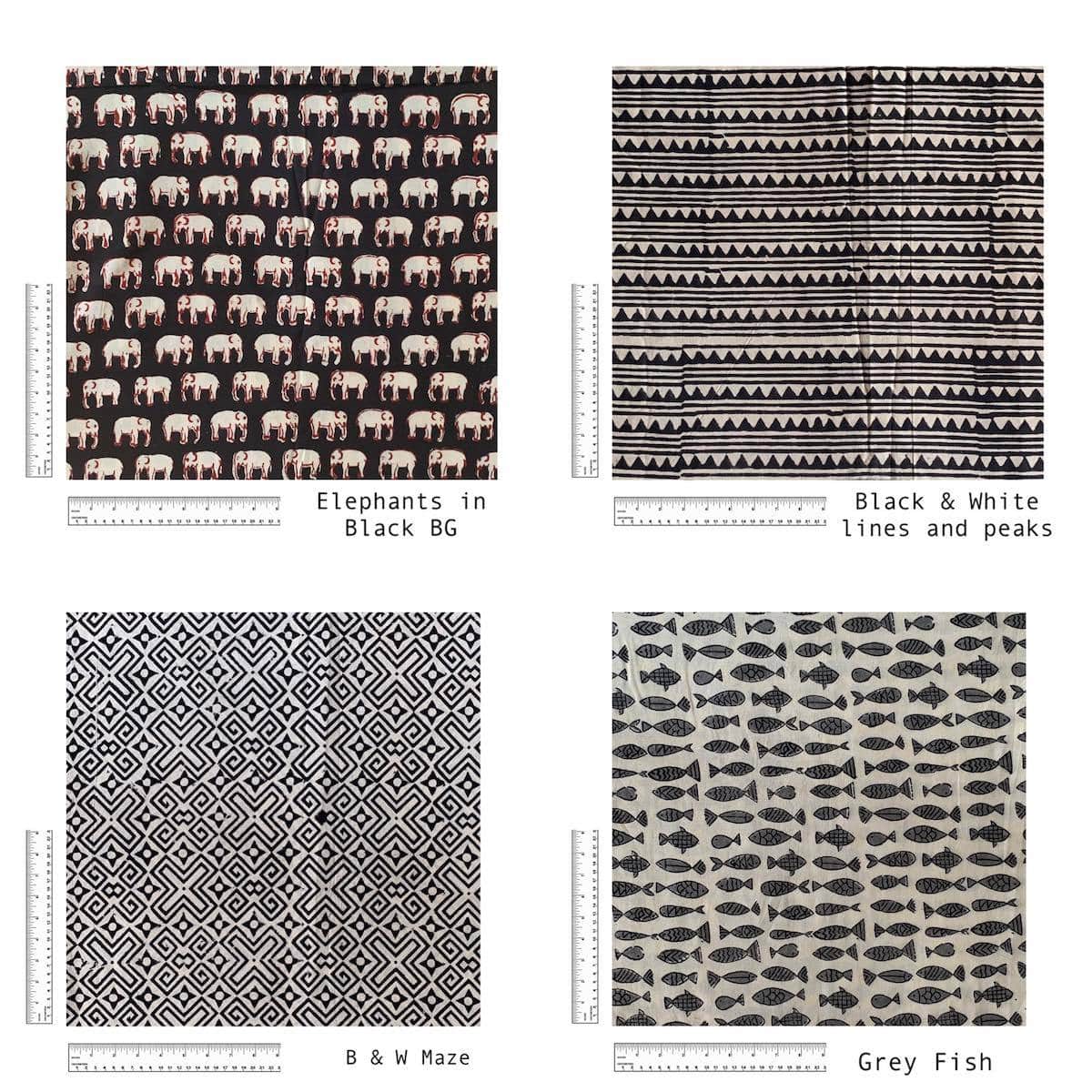 Furoshiki Fabric Gift Wraps in 100% cotton - Assorted Set of 3 | Verified Sustainable by Brown Living™