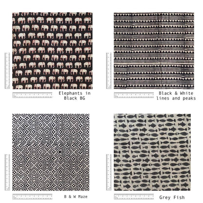 Furoshiki Fabric Gift Wraps in 100% cotton - Assorted Set of 3 | Verified Sustainable by Brown Living™
