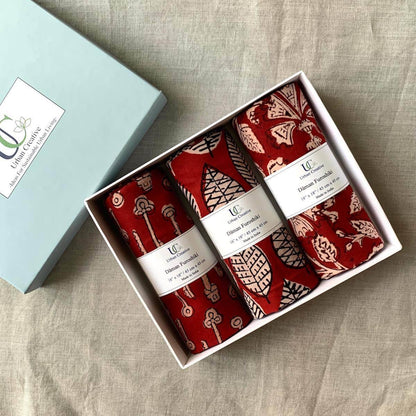 Furoshiki Fabric Gift Wraps in 100% cotton - Assorted Set of 3 | Verified Sustainable by Brown Living™