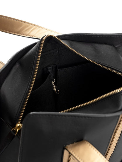 Gaia (Black & Gold) | Women's Bag made with Cactus Leather | Verified Sustainable by Brown Living™