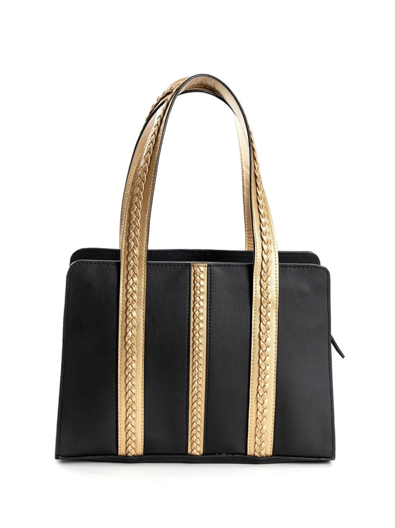 Gaia (Black & Gold) | Women's Bag made with Cactus Leather | Verified Sustainable Womens Handbag on Brown Living™