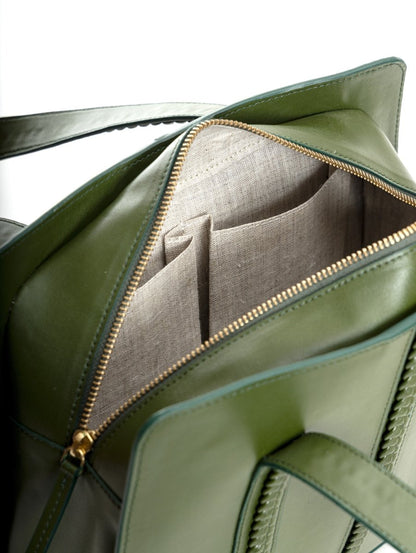 Gaia (Green) | Women's bag made with Cactus Leather | Verified Sustainable by Brown Living™