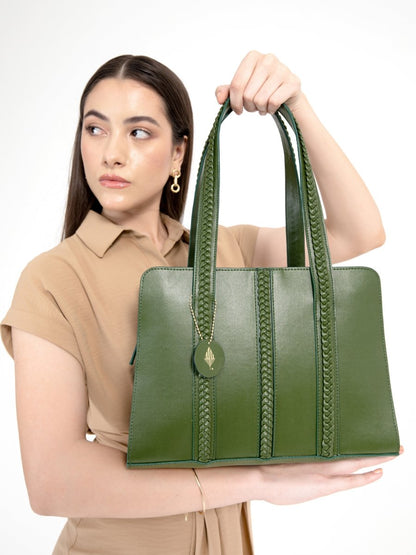 Gaia (Green) | Women's bag made with Cactus Leather | Verified Sustainable by Brown Living™