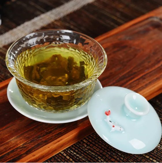 Buy Gaiwan the Brewing Cup with Saucer & Lid- Green Transparent | Shop Verified Sustainable Beverage Accessories on Brown Living™