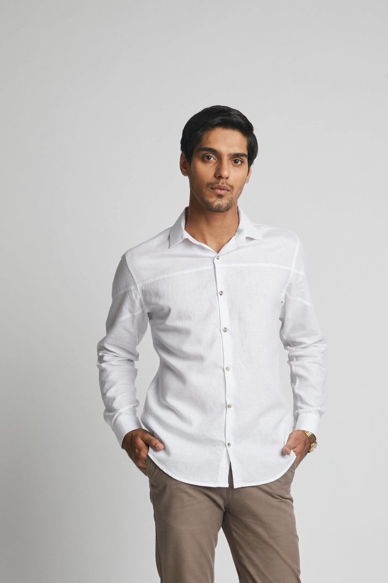 Buy Galaxy Seam Shirt White | Shop Verified Sustainable Mens Shirt on Brown Living™