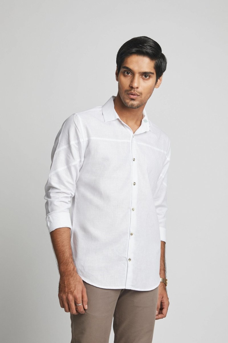 Buy Galaxy Seam Shirt White | Shop Verified Sustainable Mens Shirt on Brown Living™